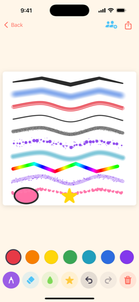 Free scribble drawing in DrawBuddies